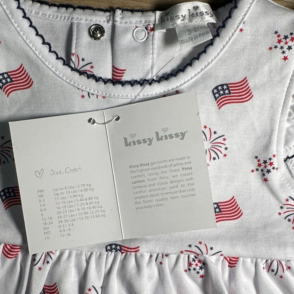 NEW WITH TAGS WITH HEADBAND! USA kissy kissy Baby bodysuit dress